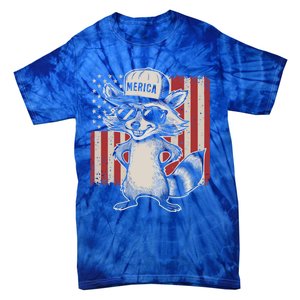 Redneck Raccoon Patriotic White Trash Party Attire Hillbilly Gift Tie-Dye T-Shirt