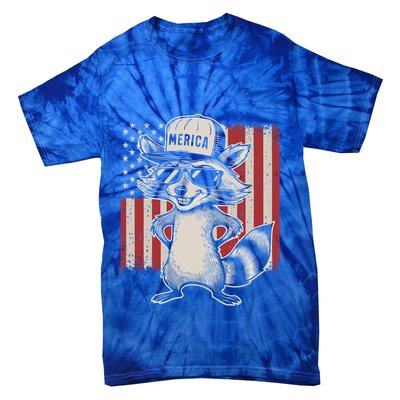 Redneck Raccoon Patriotic White Trash Party Attire Hillbilly Gift Tie-Dye T-Shirt
