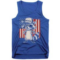 Redneck Raccoon Patriotic White Trash Party Attire Hillbilly Gift Tank Top