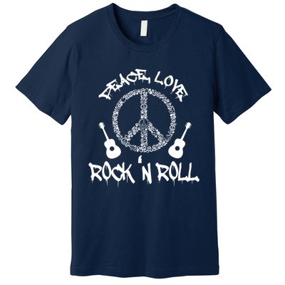 Rock'n Roll Peace Love Rock and Roll Tee Premium T-Shirt