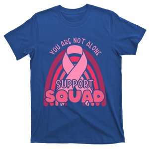 Rainbow Ribbon Pink Support Squad Breast Cancer Awareness Gift T-Shirt