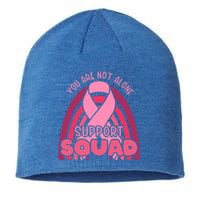 Rainbow Ribbon Pink Support Squad Breast Cancer Awareness Gift Sustainable Beanie