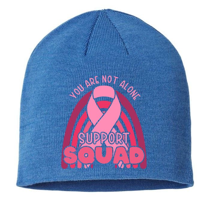 Rainbow Ribbon Pink Support Squad Breast Cancer Awareness Gift Sustainable Beanie