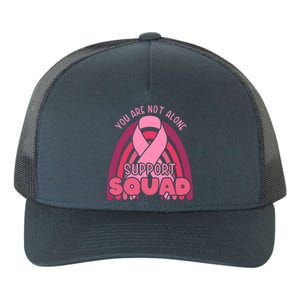 Rainbow Ribbon Pink Support Squad Breast Cancer Awareness Gift Yupoong Adult 5-Panel Trucker Hat