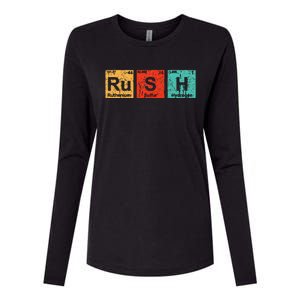 Rush (Rush) Periodic Table Elements Womens Cotton Relaxed Long Sleeve T-Shirt