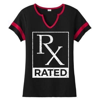 RX Rated Pharmacology Pharmacist Medical Student Ladies Halftime Notch Neck Tee