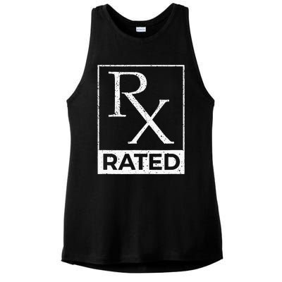 RX Rated Pharmacology Pharmacist Medical Student Ladies PosiCharge Tri-Blend Wicking Tank