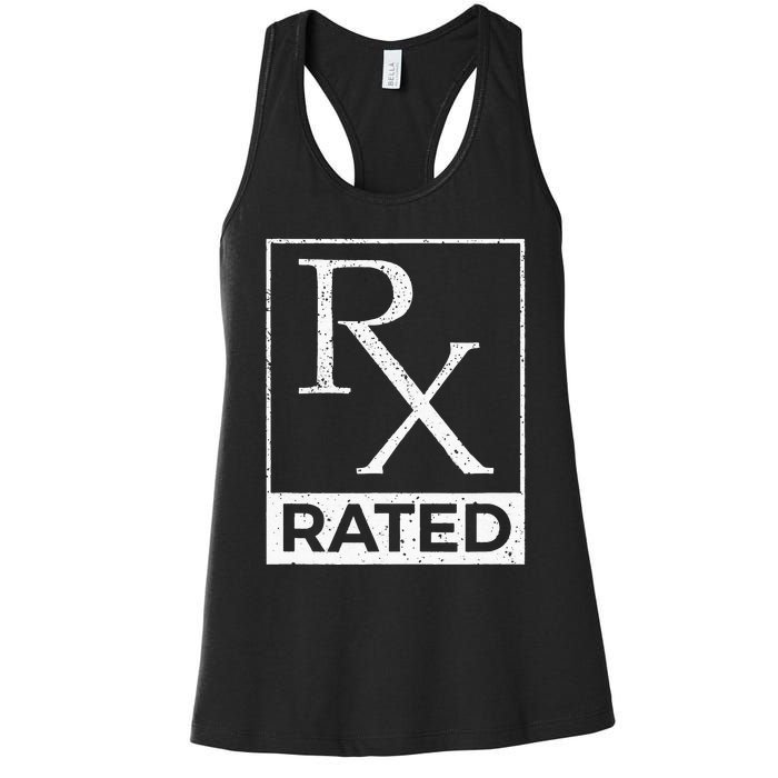 RX Rated Pharmacology Pharmacist Medical Student Women's Racerback Tank