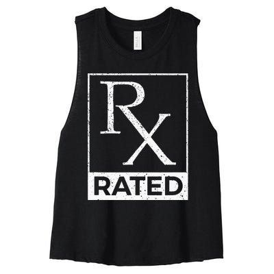 RX Rated Pharmacology Pharmacist Medical Student Women's Racerback Cropped Tank