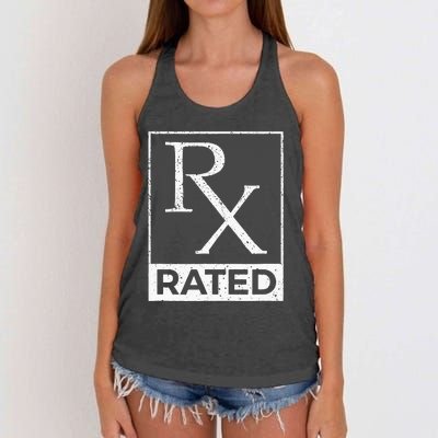 RX Rated Pharmacology Pharmacist Medical Student Women's Knotted Racerback Tank