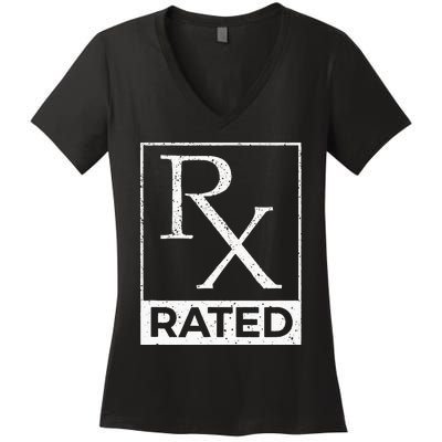 RX Rated Pharmacology Pharmacist Medical Student Women's V-Neck T-Shirt