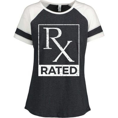 RX Rated Pharmacology Pharmacist Medical Student Enza Ladies Jersey Colorblock Tee