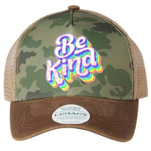 Retro Rainbow Prism Be Kind Legacy Tie Dye Trucker Hat