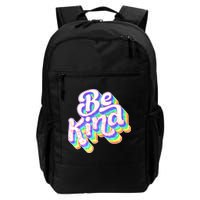 Retro Rainbow Prism Be Kind Backpack