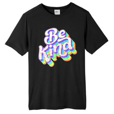 Retro Rainbow Prism Be Kind Tall Fusion ChromaSoft Performance T-Shirt