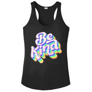 Retro Rainbow Prism Be Kind Ladies PosiCharge Competitor Racerback Tank