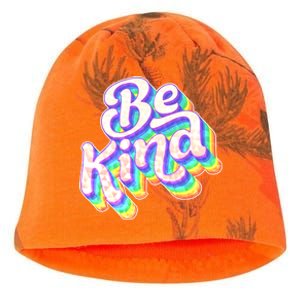 Retro Rainbow Prism Be Kind Kati - Camo Knit Beanie