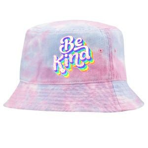 Retro Rainbow Prism Be Kind Tie-Dyed Bucket Hat