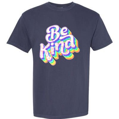 Retro Rainbow Prism Be Kind Garment-Dyed Heavyweight T-Shirt