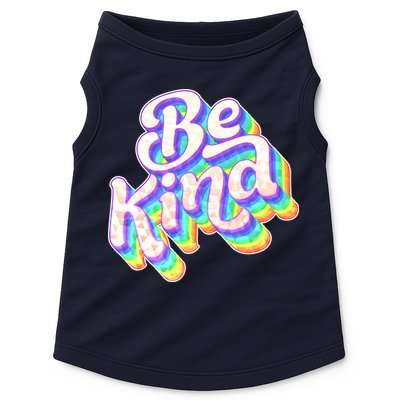 Retro Rainbow Prism Be Kind Doggie Tank