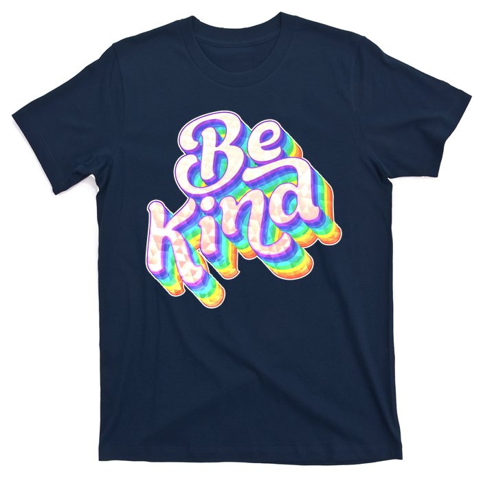 Retro Rainbow Prism Be Kind T-Shirt