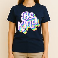 Retro Rainbow Prism Be Kind T-Shirt