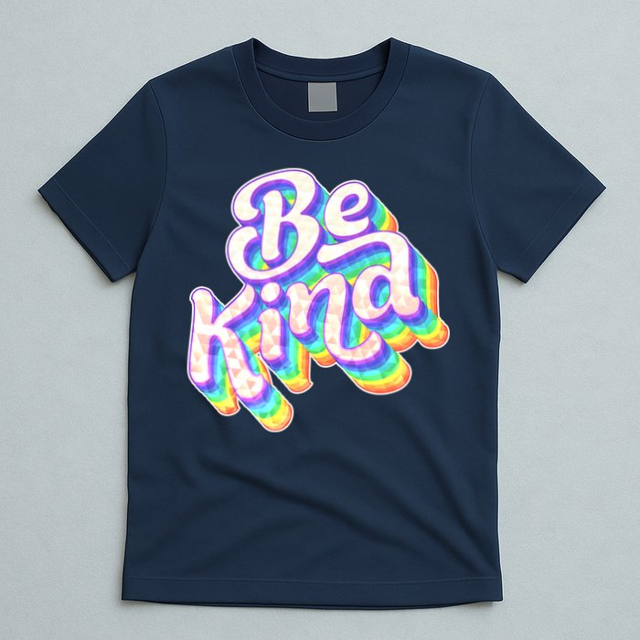 Retro Rainbow Prism Be Kind T-Shirt