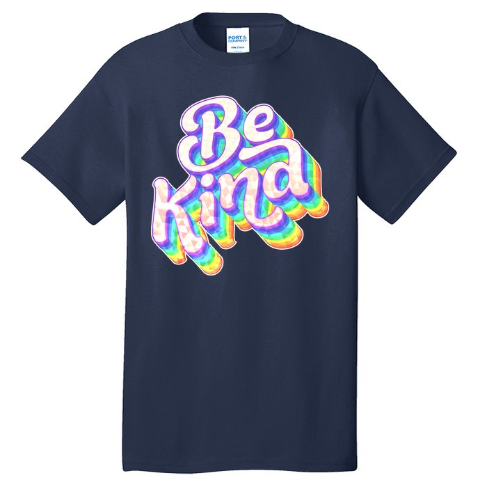 Retro Rainbow Prism Be Kind Tall T-Shirt