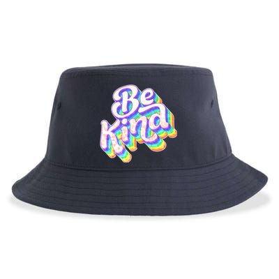 Retro Rainbow Prism Be Kind Sustainable Bucket Hat