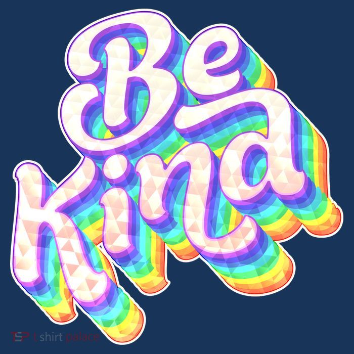 Retro Rainbow Prism Be Kind Button