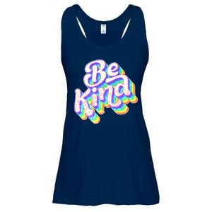 Retro Rainbow Prism Be Kind Ladies Essential Flowy Tank