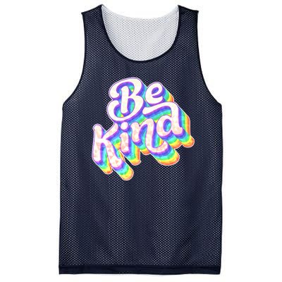 Retro Rainbow Prism Be Kind Mesh Reversible Basketball Jersey Tank