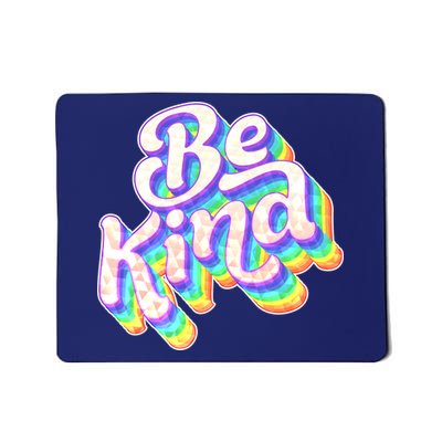 Retro Rainbow Prism Be Kind Mousepad