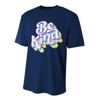 Retro Rainbow Prism Be Kind Performance Sprint T-Shirt