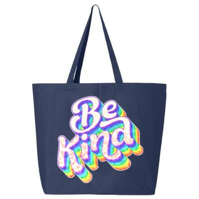 Retro Rainbow Prism Be Kind 25L Jumbo Tote