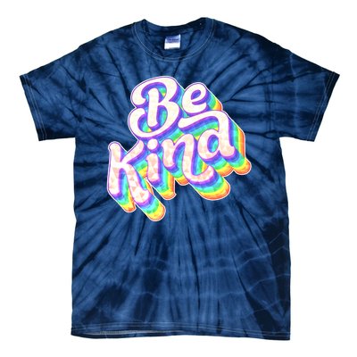 Retro Rainbow Prism Be Kind Tie-Dye T-Shirt