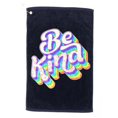 Retro Rainbow Prism Be Kind Golf Towel