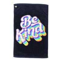 Retro Rainbow Prism Be Kind Golf Towel