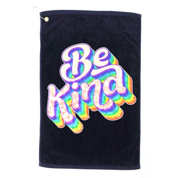 Retro Rainbow Prism Be Kind Golf Towel