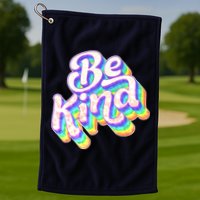 Retro Rainbow Prism Be Kind Golf Towel