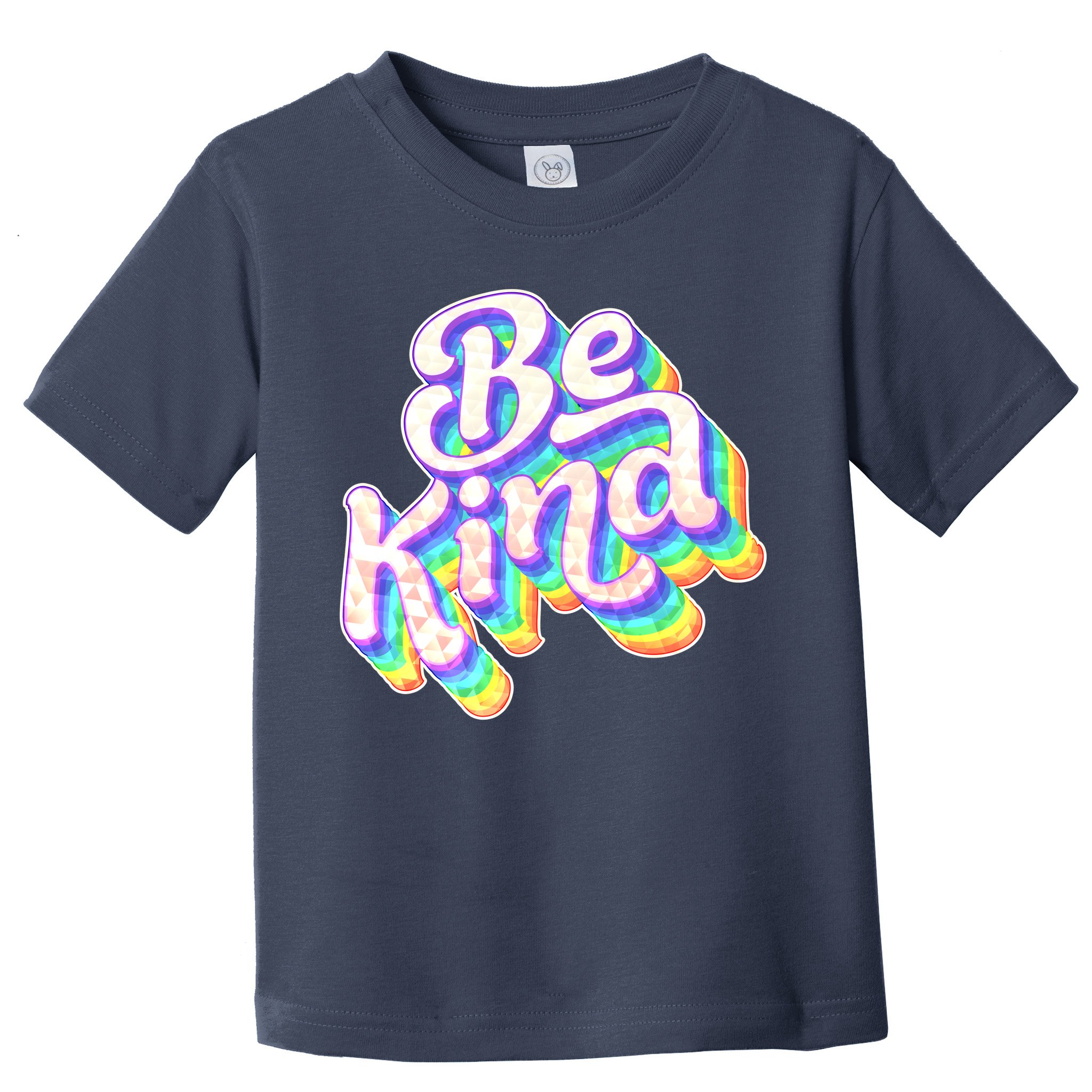 Retro Rainbow Prism Be Kind Toddler T-Shirt