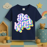 Retro Rainbow Prism Be Kind Toddler T-Shirt