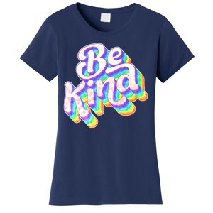 Retro Rainbow Prism Be Kind Women's T-Shirt