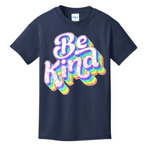 Retro Rainbow Prism Be Kind Kids T-Shirt