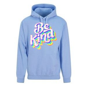 Retro Rainbow Prism Be Kind Unisex Surf Hoodie