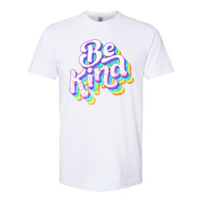 Retro Rainbow Prism Be Kind Softstyle® CVC T-Shirt