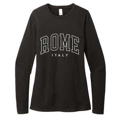 Rome Retro Preppy Throwback Italy Souvenir Womens CVC Long Sleeve Shirt