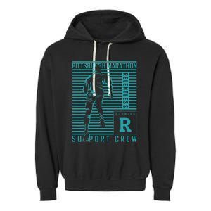 Runners Retro Pittsburgh 2024 Marathon 26 Miles Garment-Dyed Fleece Hoodie