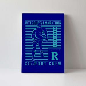 Runners Retro Pittsburgh 2024 Marathon 26 Miles Canvas