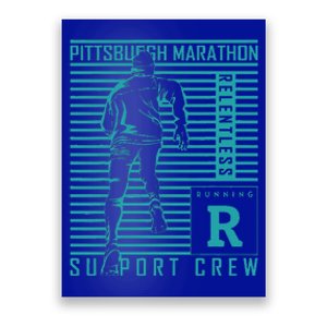 Runners Retro Pittsburgh 2024 Marathon 26 Miles Poster